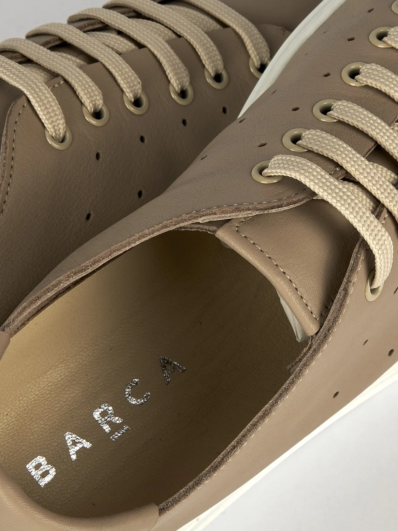 Sneakers pelle beige