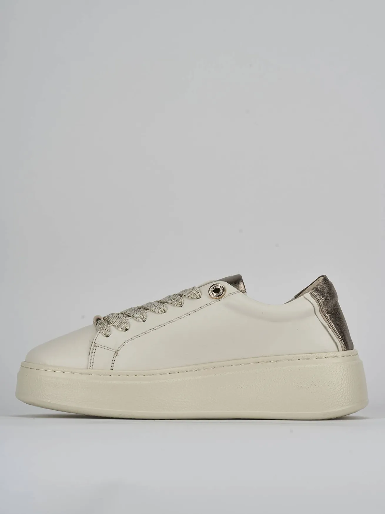 Sneakers pelle beige
