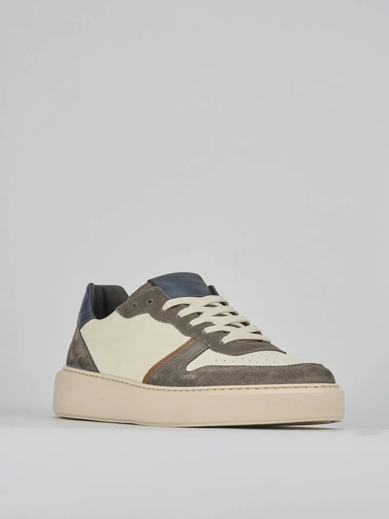 Sneakers pelle beige