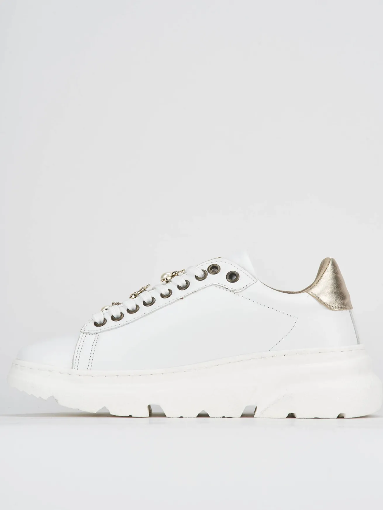Sneakers pelle bianco