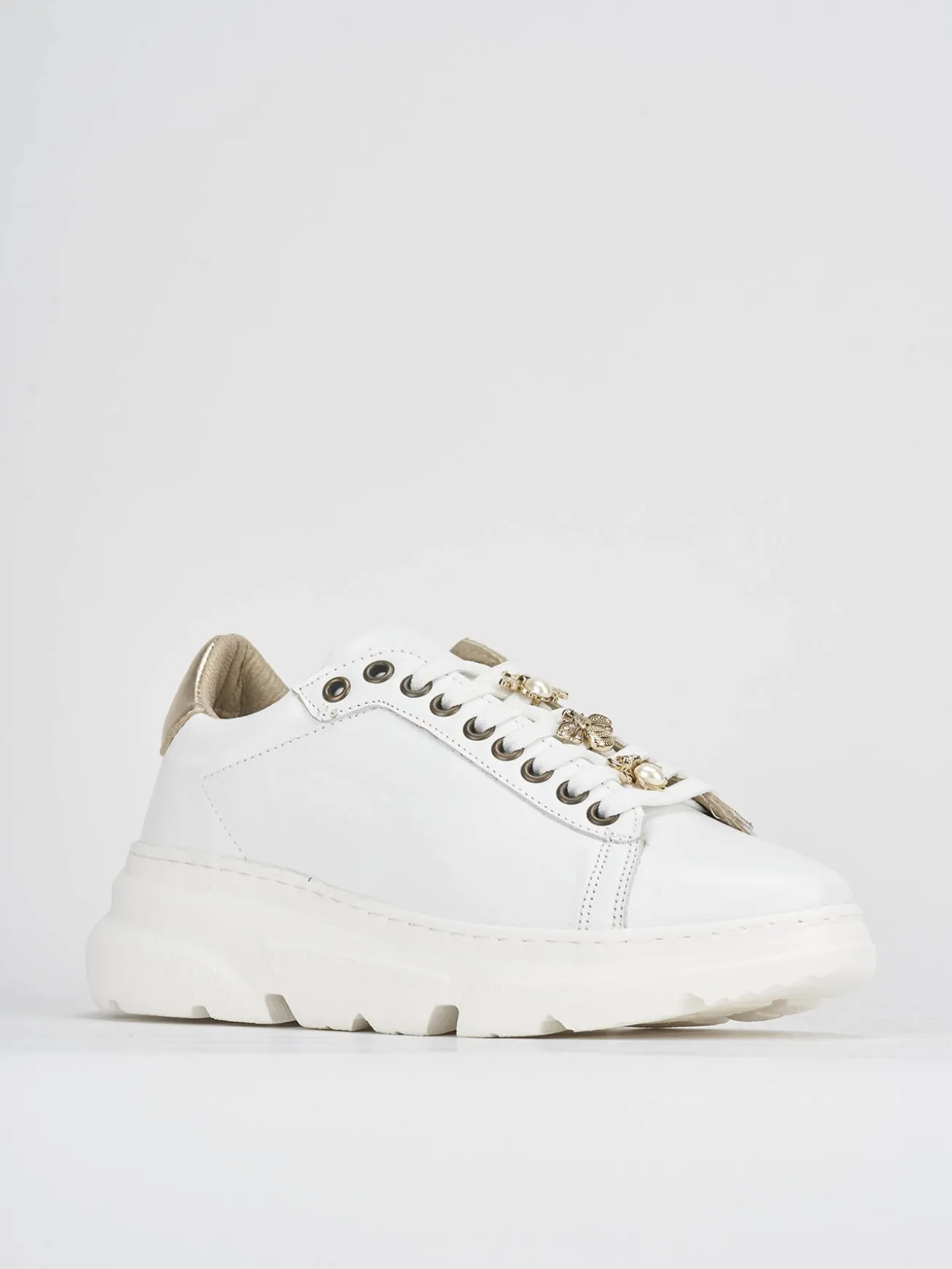 Sneakers pelle bianco