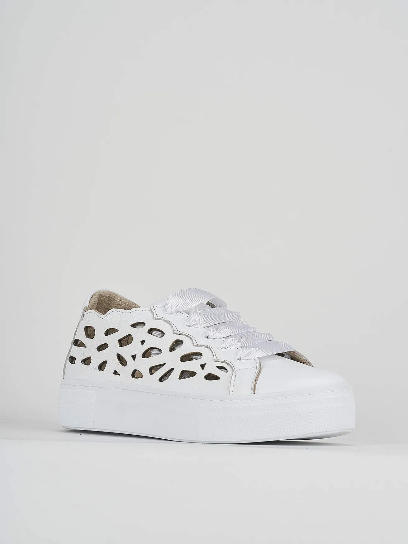 Sneakers pelle bianco