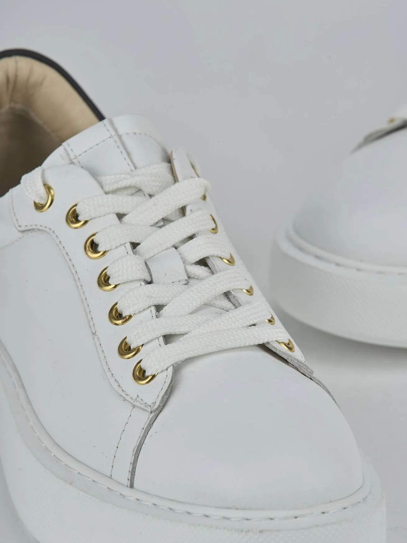 Sneakers pelle bianco