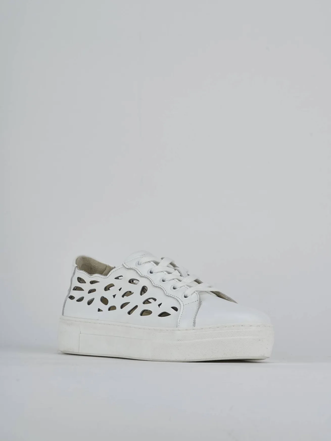 Sneakers pelle bianco