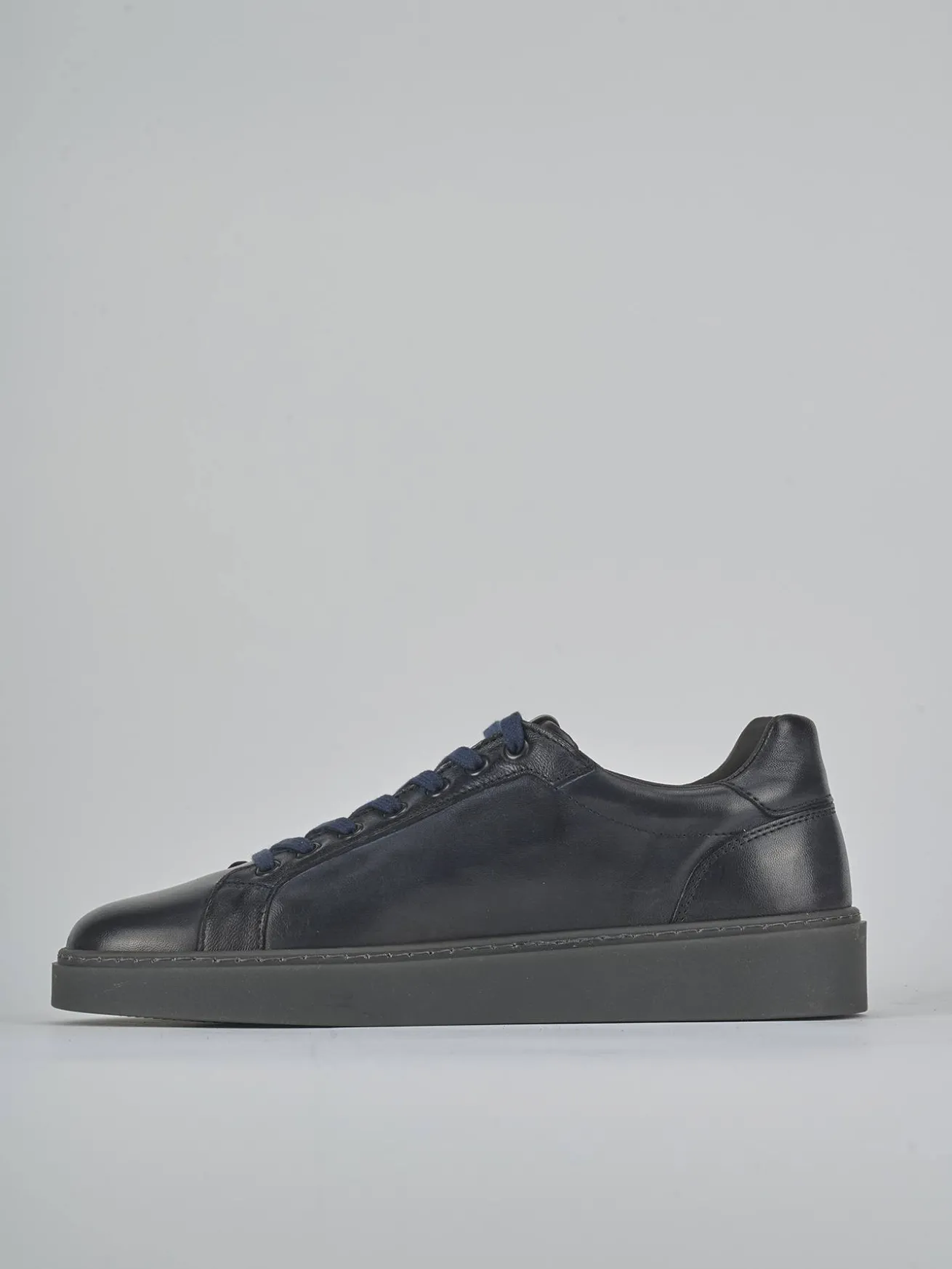 Sneakers pelle blu