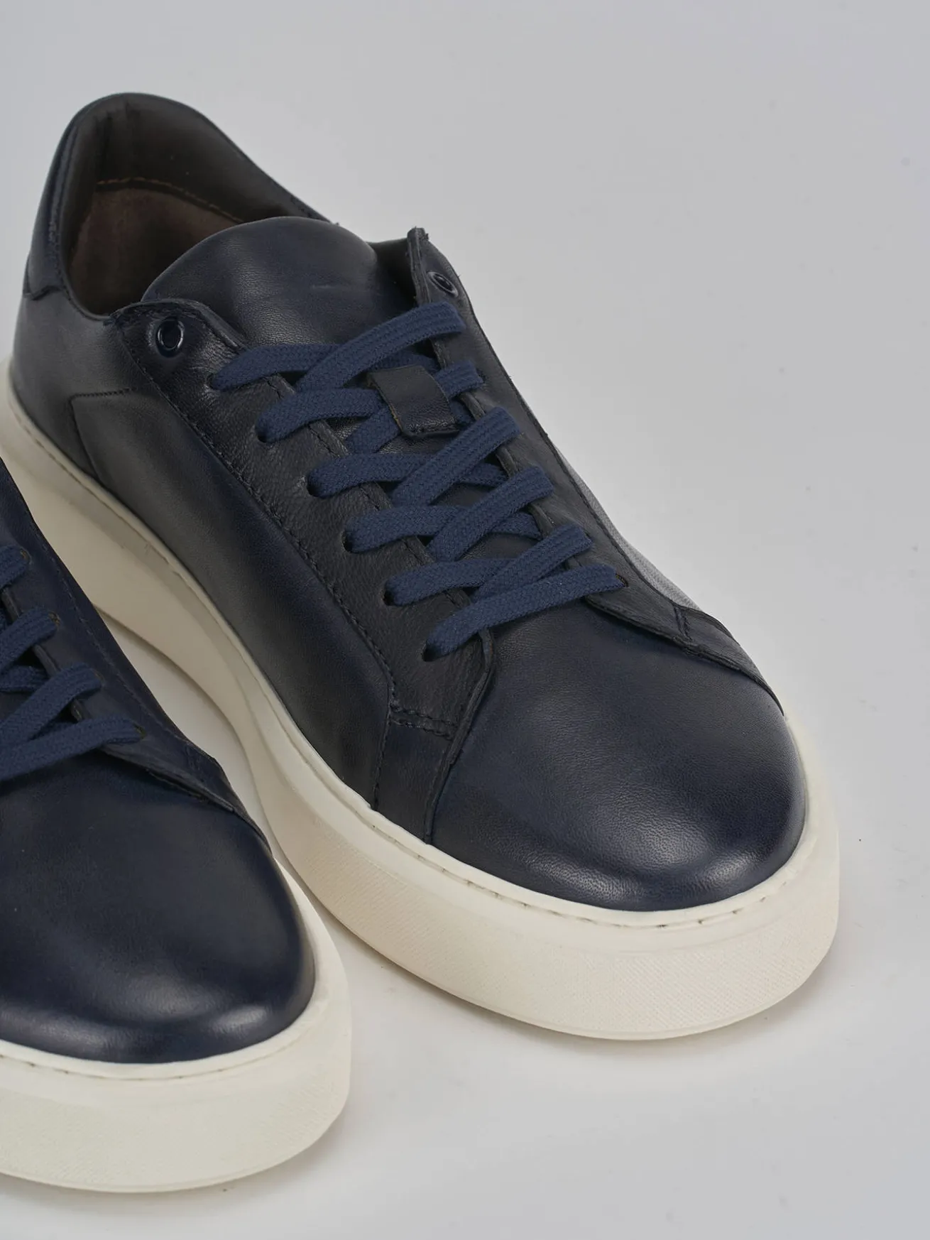 Sneakers pelle blu