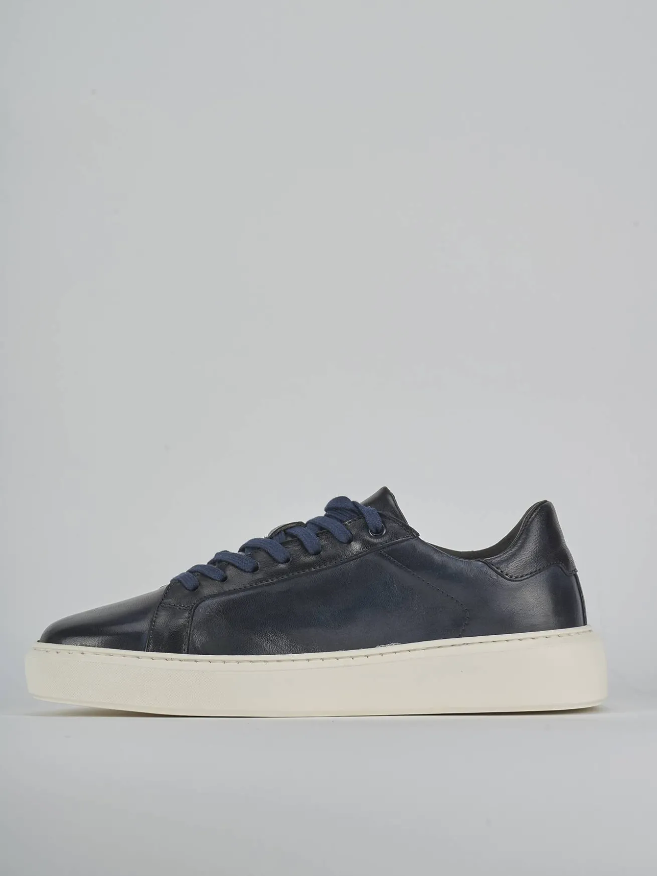 Sneakers pelle blu