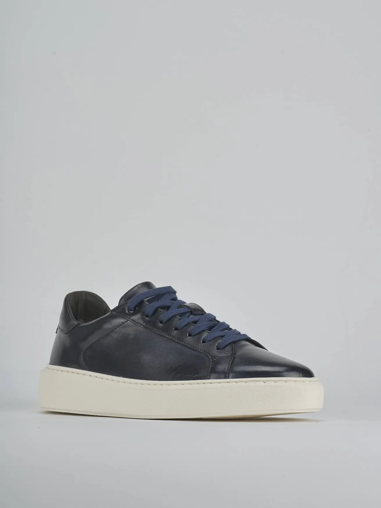 Sneakers pelle blu