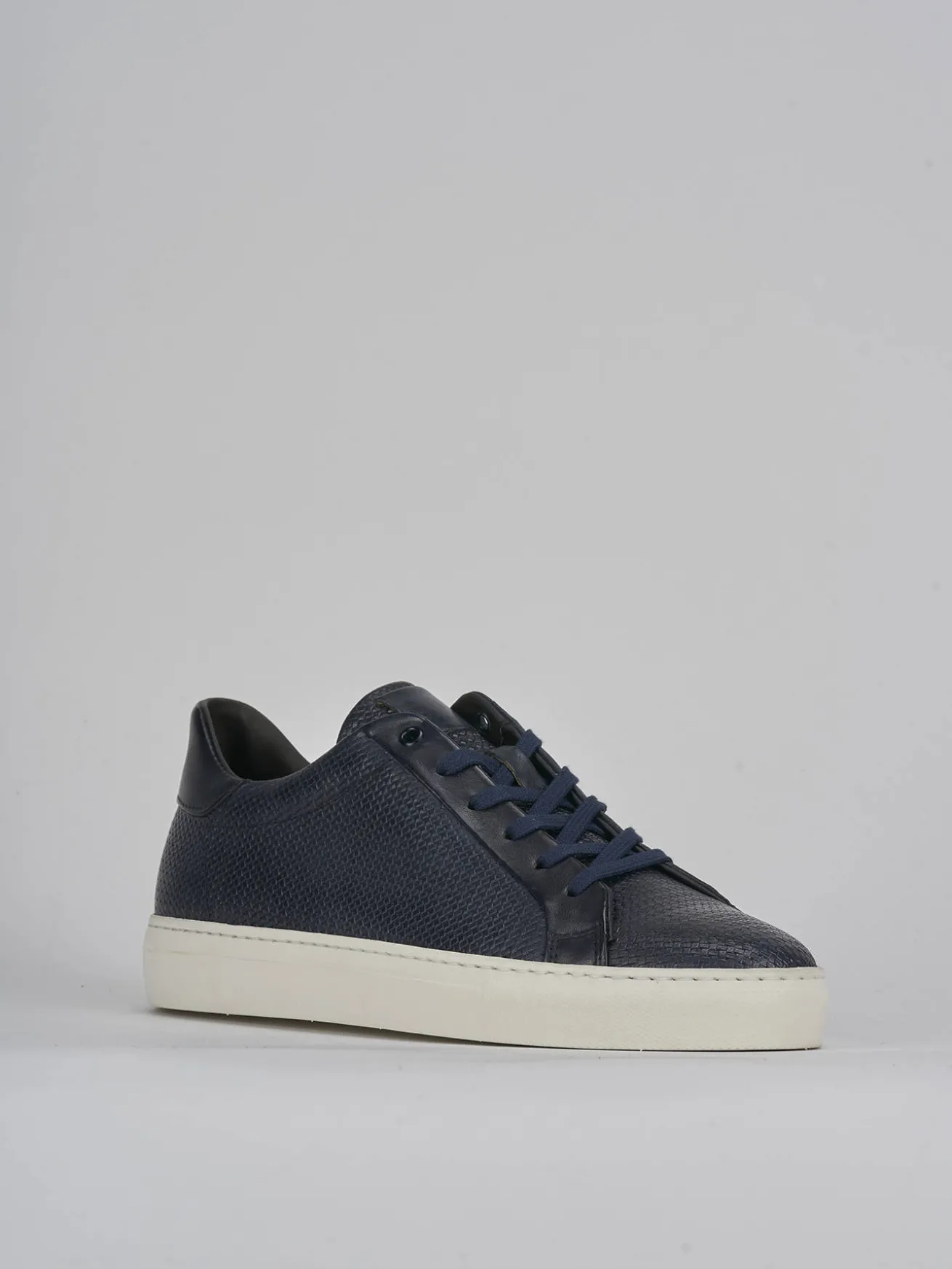 Sneakers pelle blu