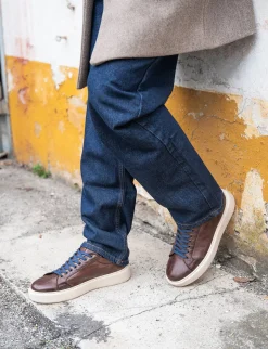 Sneakers pelle marrone