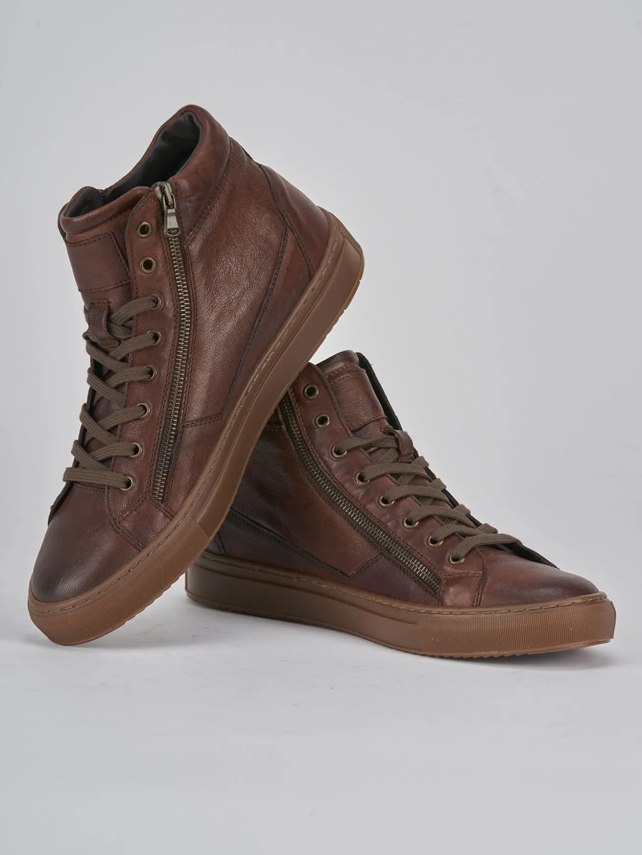 Sneakers pelle marrone