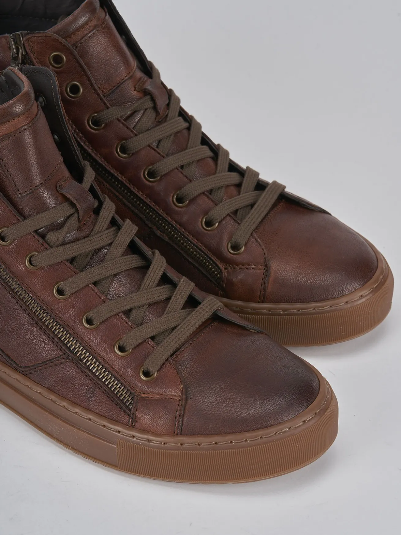 Sneakers pelle marrone