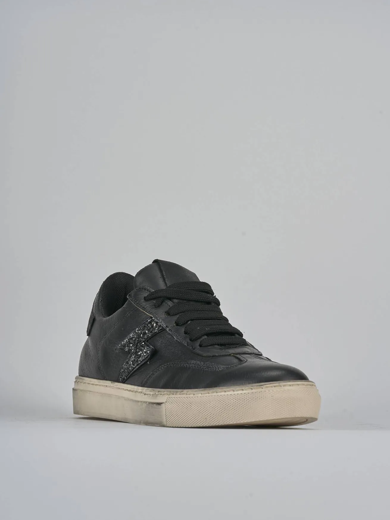 Sneakers pelle nero