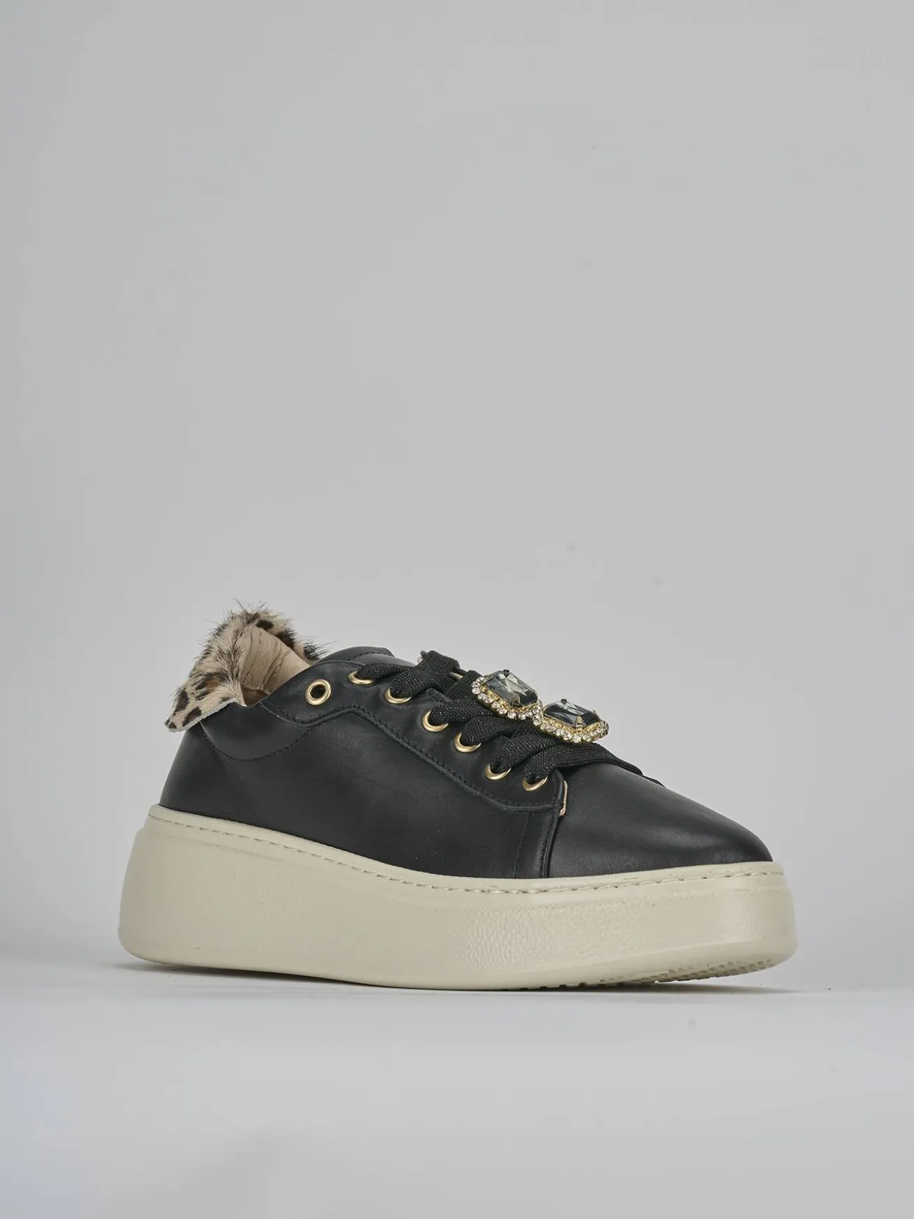 Sneakers pelle nero