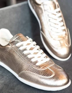 Sneakers pelle oro