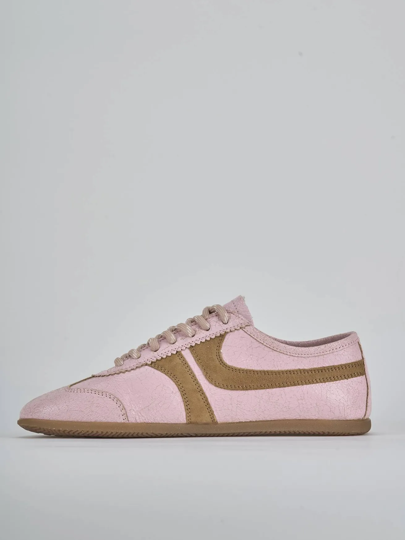 Sneakers pelle rosa