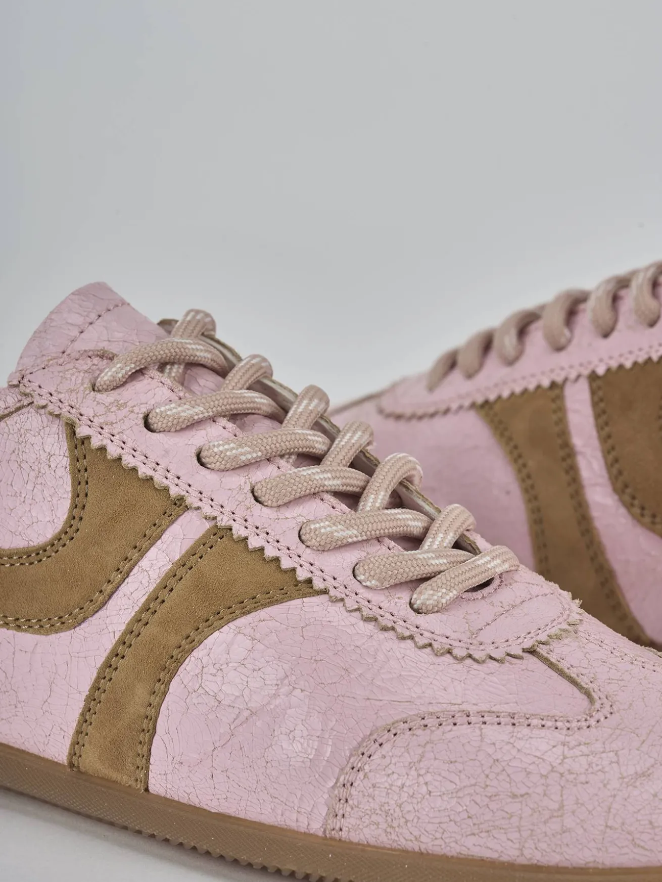 Sneakers pelle rosa