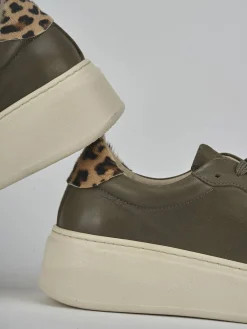 Sneakers pelle verde