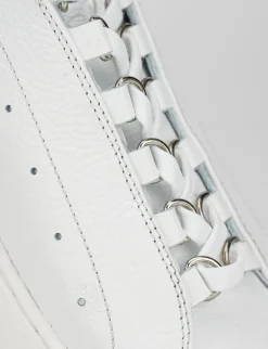 snkrs fondo gomma e soletto interno in vera pelle. tomaia in morbida pelle bianco