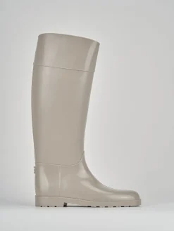 Stivale tacco 2 cm beige gomma