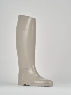 Stivale tacco 2 cm beige gomma