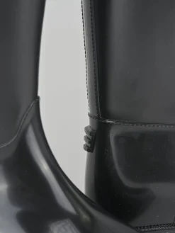 Stivale tacco 2 cm nero gomma