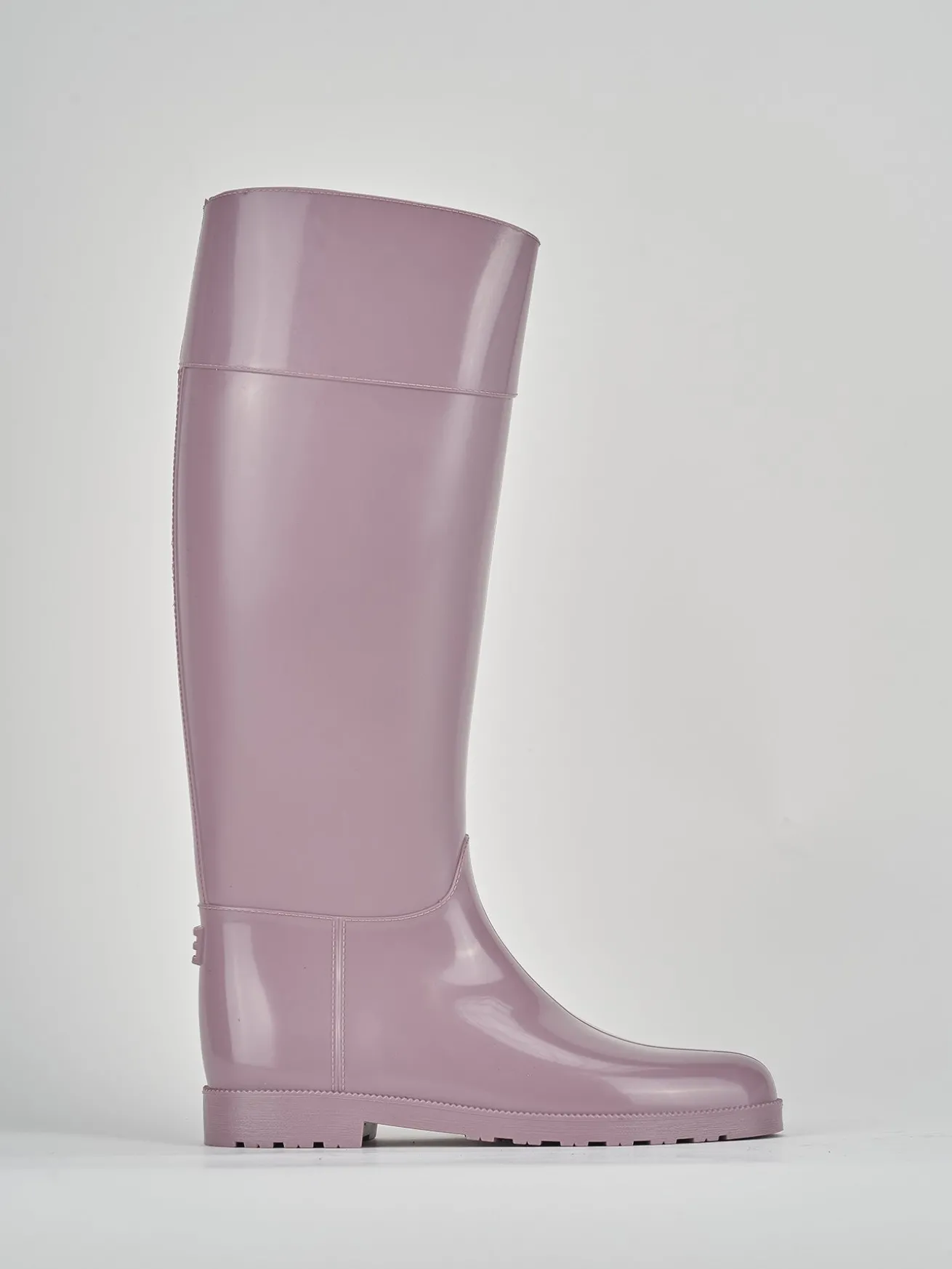 Stivale tacco 2 cm rosa gomma