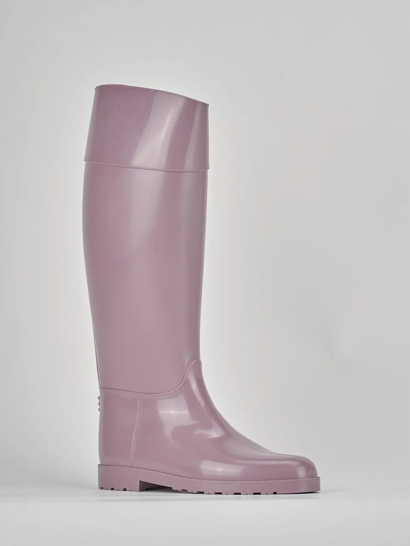 Stivale tacco 2 cm rosa gomma