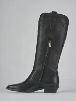 Stivale tacco 3 cm nero pelle