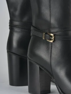 Stivale tacco 8 cm nero pelle