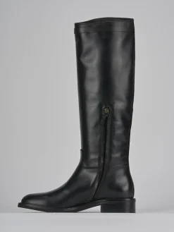 Stivale tacco 3 cm nero pelle