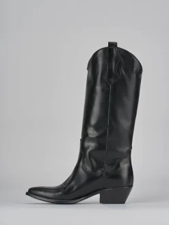 Stivale tacco 5 cm nero pelle