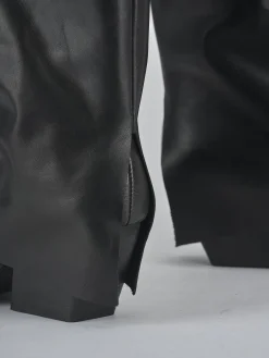 Stivale texano tacco 7 cm nero pelle