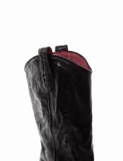 Stivale texano tacco 2 cm nero