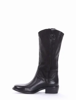 stivale texano tacco 3 cm nero