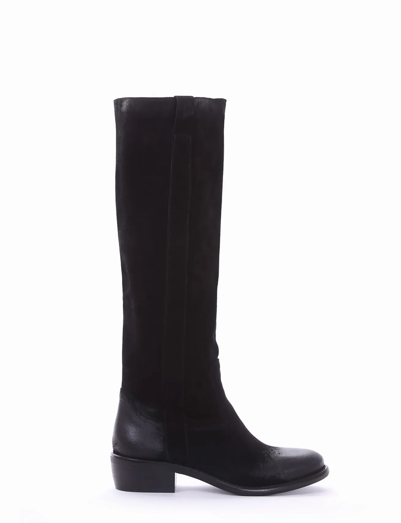 stivale texano tacco 2 cm nero