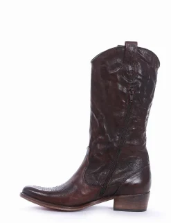 Stivale texano tacco 2 cm cuoio