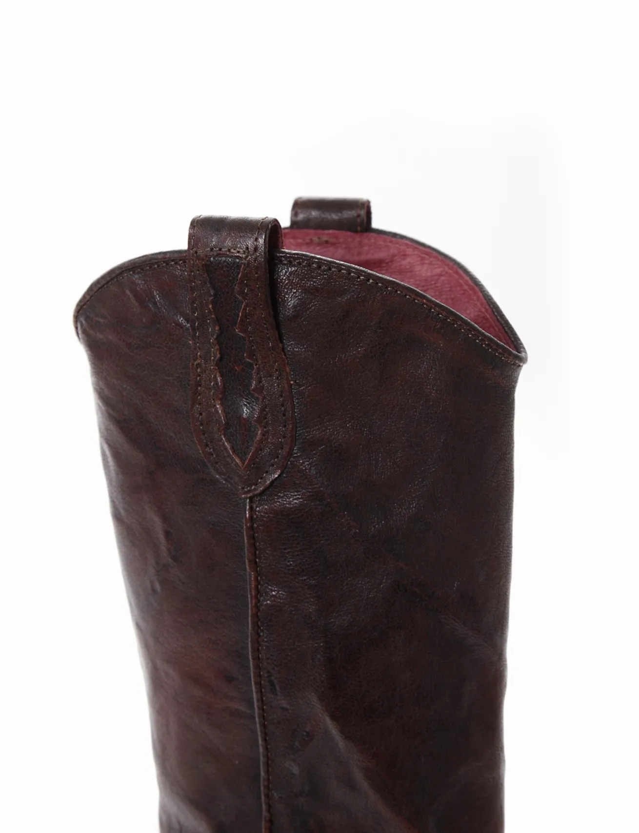 Stivale texano tacco 2 cm cuoio