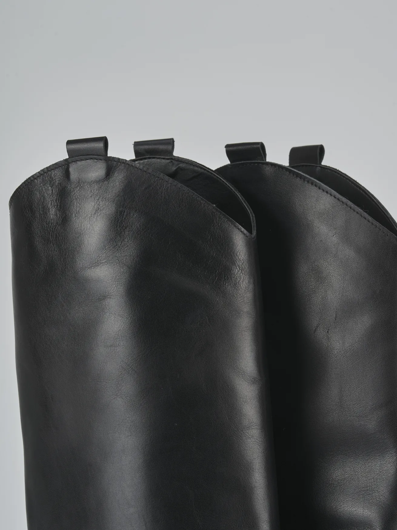 Stivale texano tacco 7 cm nero pelle