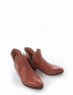 stivale texano tacco 3 cm cuoio