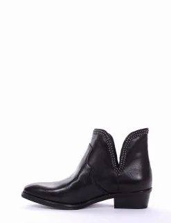 stivale texano tacco 3 cm nero