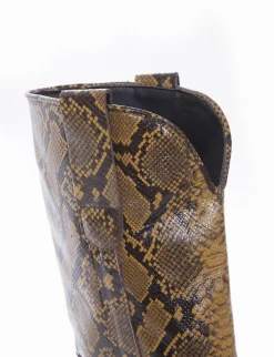 stivale texano tacco 10 cm giallo