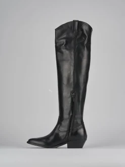 Stivale texano tacco 3 nero pelle