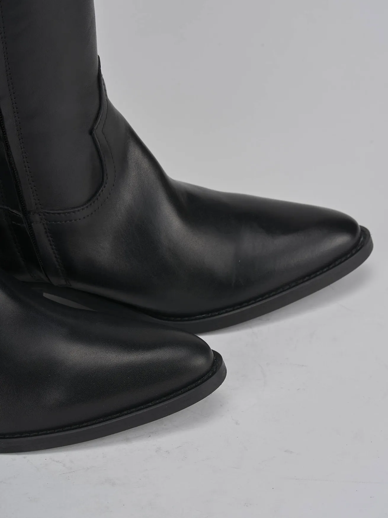 Stivale texano tacco 3 nero pelle