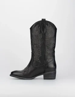 Stivale texano tacco 3cm nero