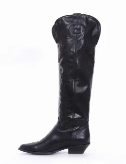 Stivale texano tacco 2cm nero