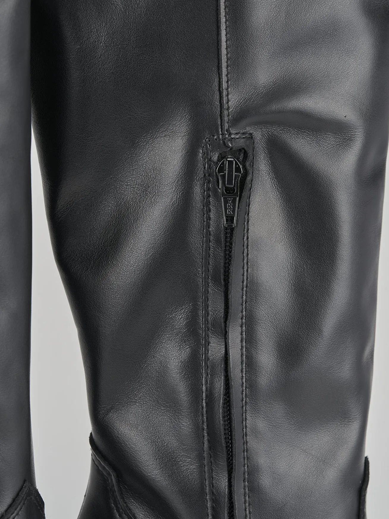 Stivale texano tacco 8cm nero pelle