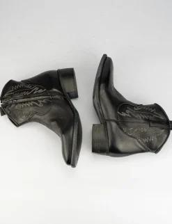 Stivale tronchetto tacco 3cm nero pelle