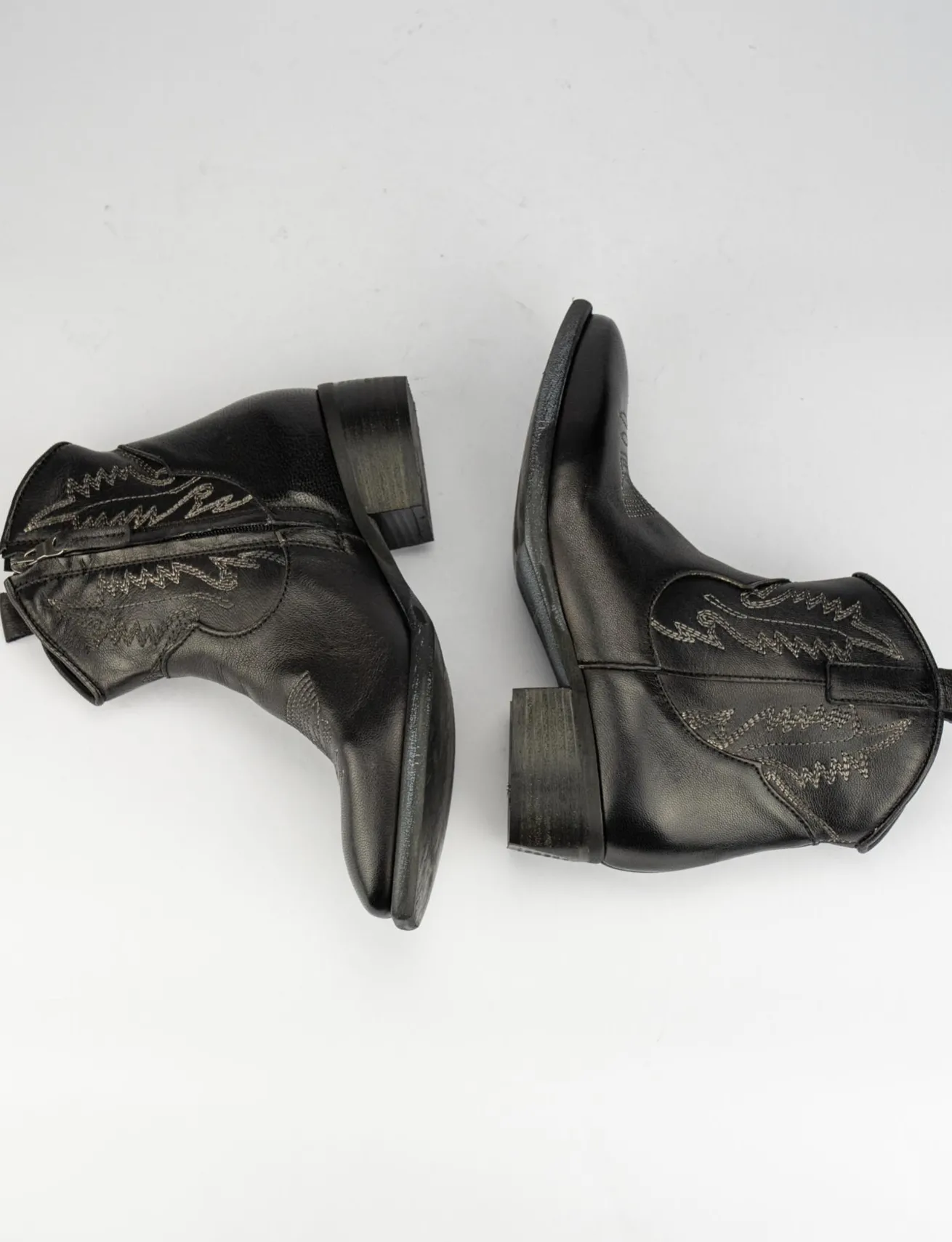 Stivale tronchetto tacco 3cm nero pelle