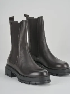 Stivale tronchetto tacco 2 cm testa pelle